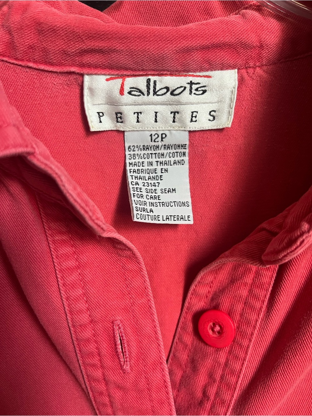 đ¸2/20 Talbots Petites Coral Dress Coastal Beach Preppy Resort Cotton blend 12P - Picture 3 of 8
